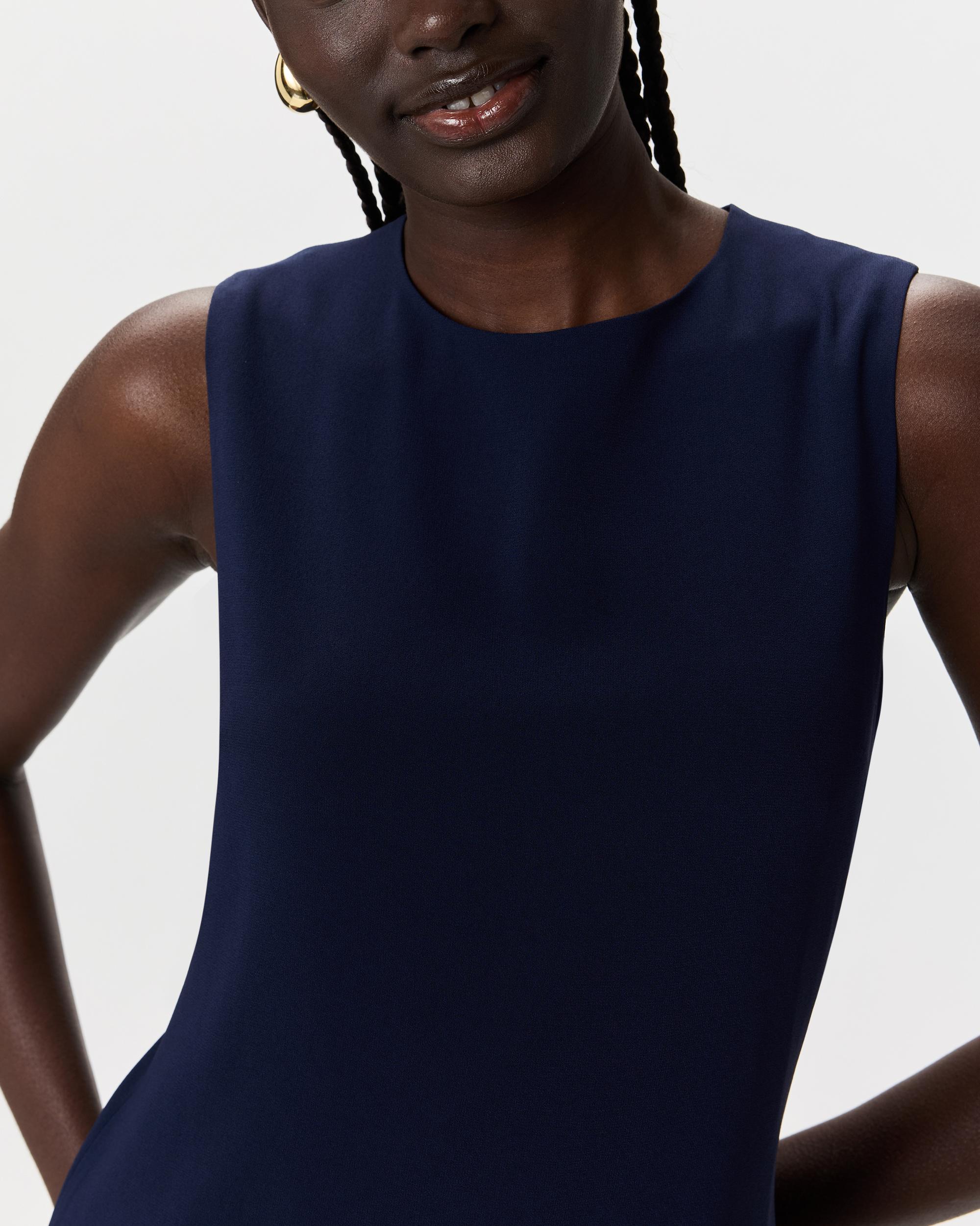 Quince | Women's Fluid Crepe Sleeveless Shift Dress Polyester Product Image