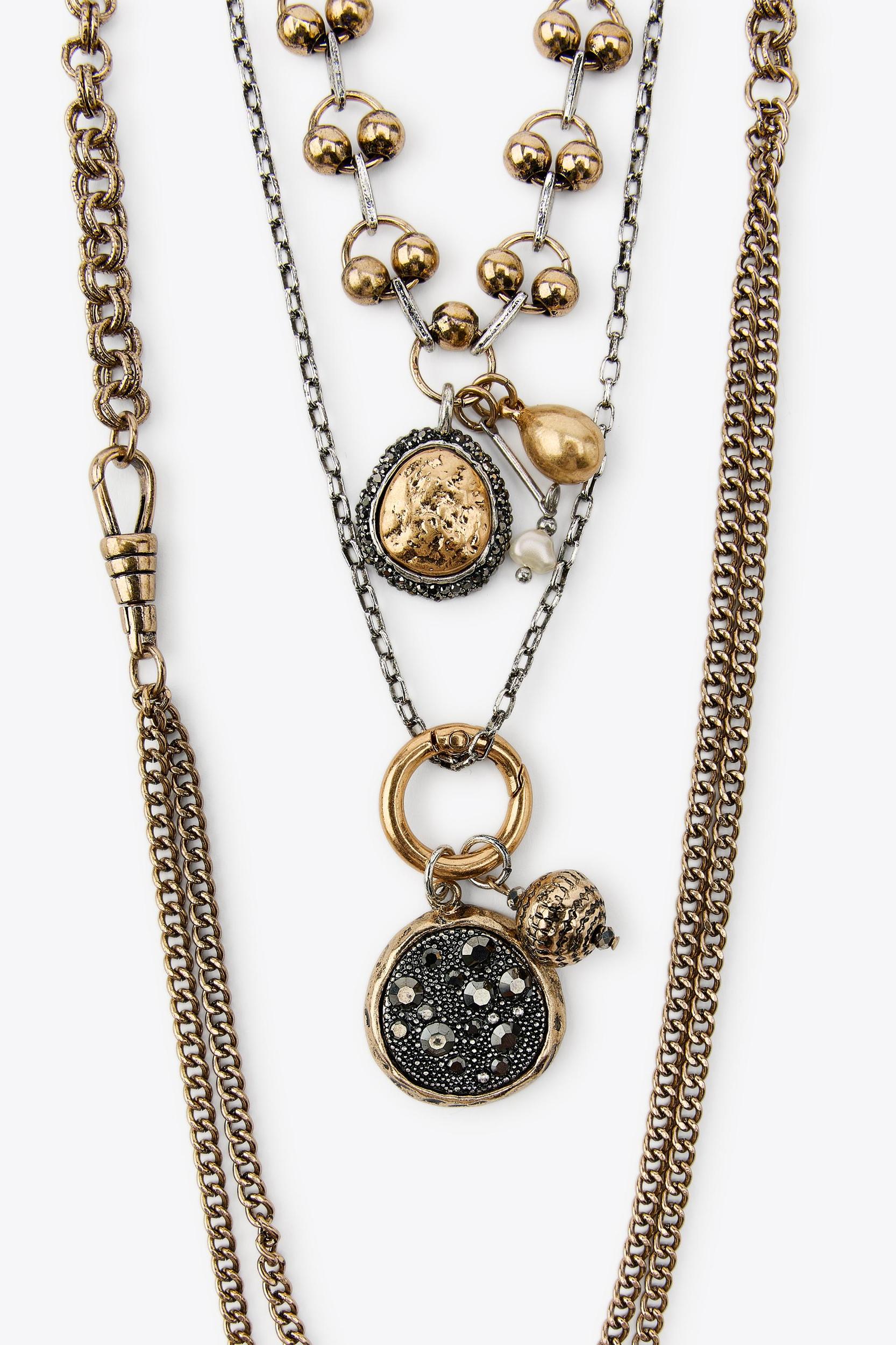 3-PACK OF COMBINATION COIN CHAIN NECKLACES Product Image