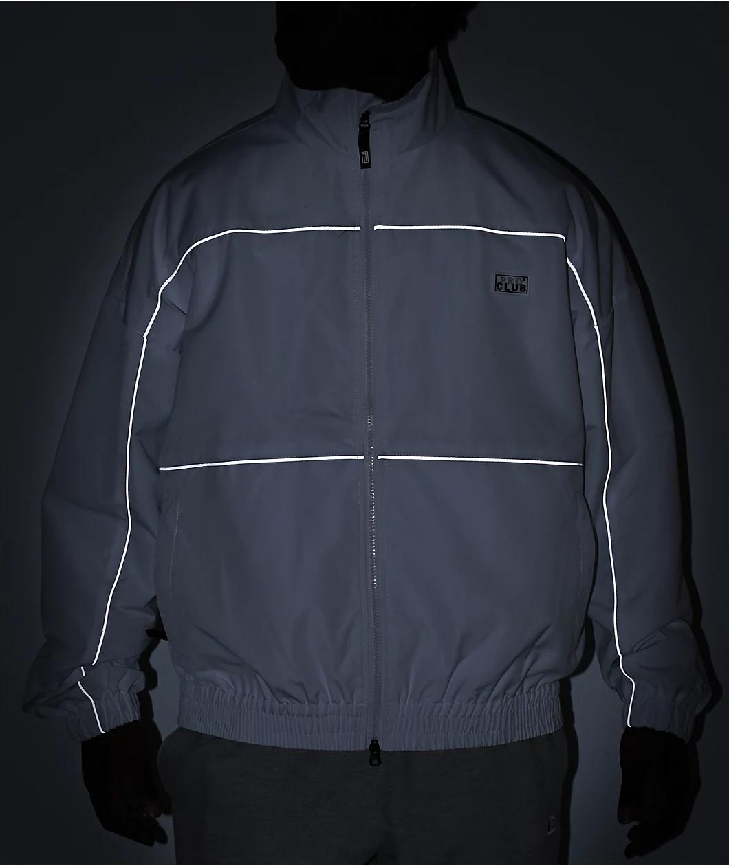 Pro Club Heavyweight White Track Jacket Product Image