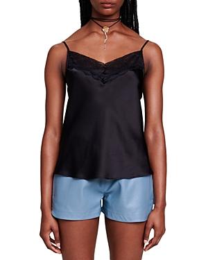Womens Silk Satin and Lace Slip Top Product Image