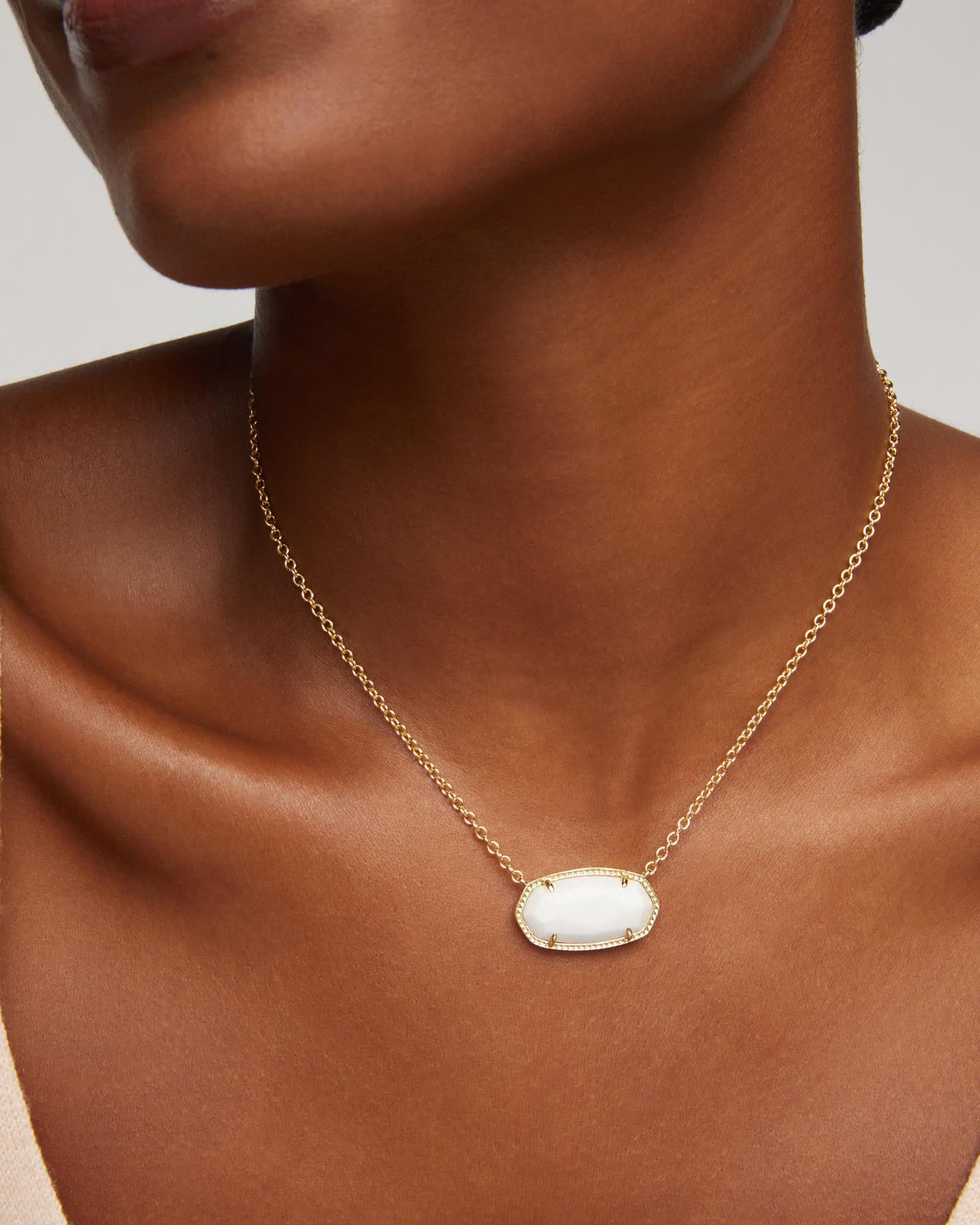 Elisa Gold Statement Short Pendant Necklace Product Image