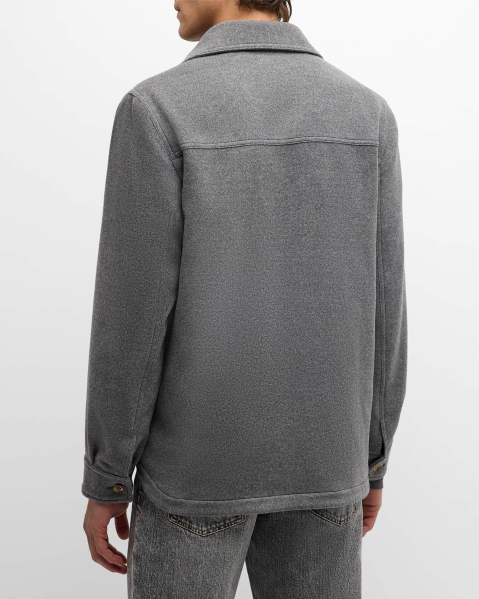 Men's Cashmere Western Shirt Jacket Product Image