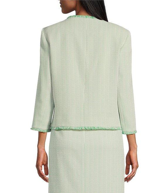 Preston & York Judith Boucle Tweed Round Neck Long Sleeve Jacket Product Image