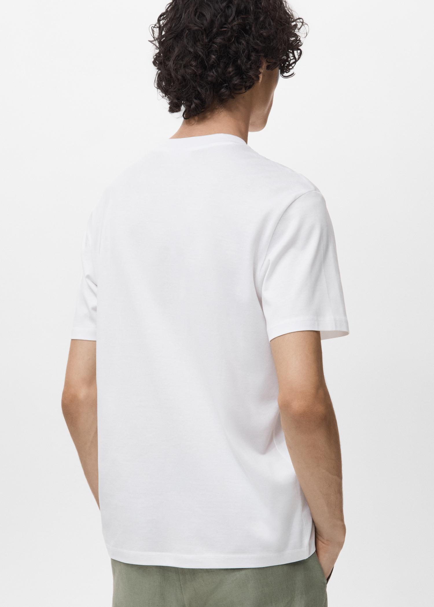 100% cotton slim-fit t-shirt - Men | MANGO USA Product Image