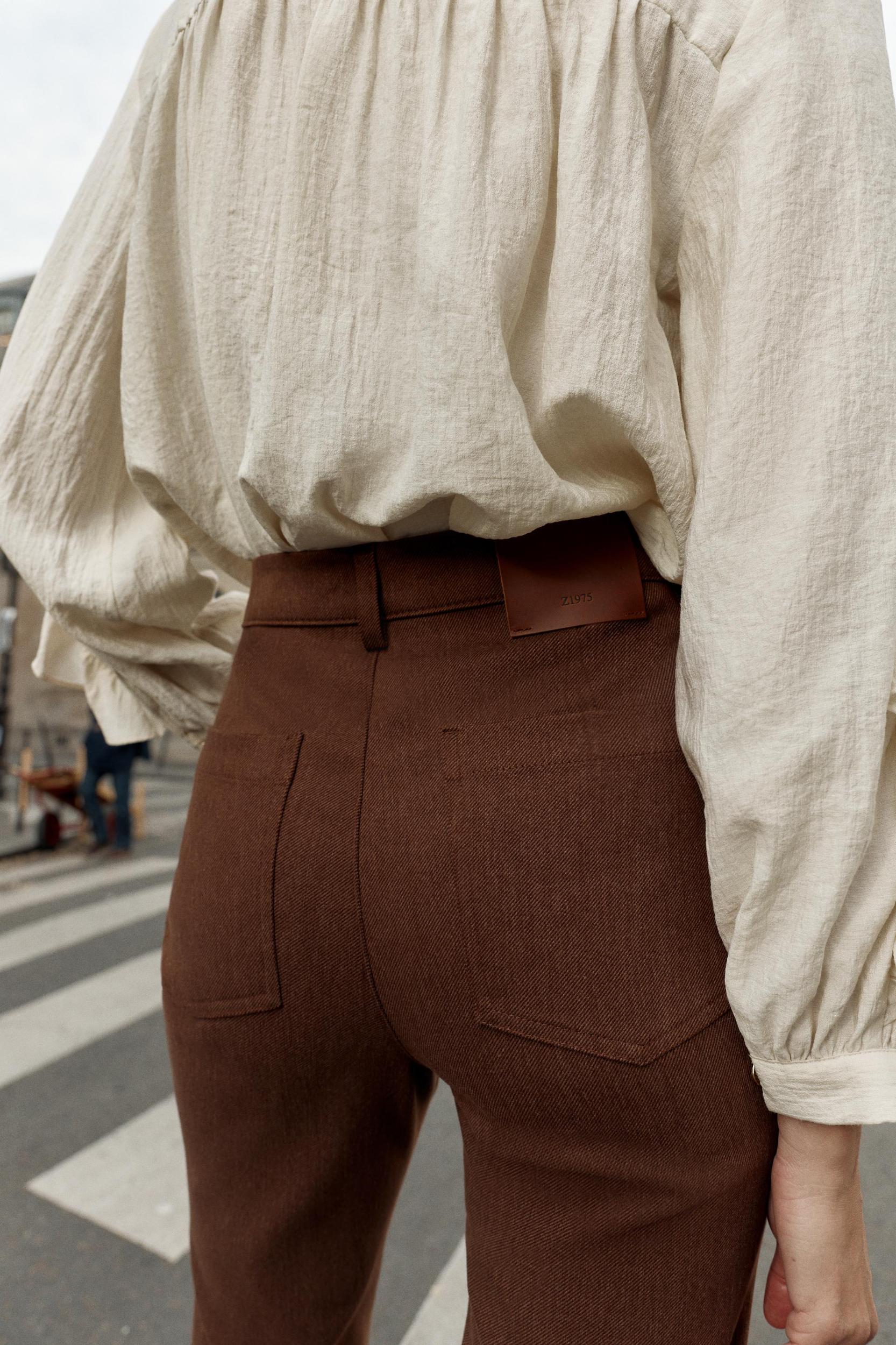 HIGH-WAISTED FLARE PANTS Product Image