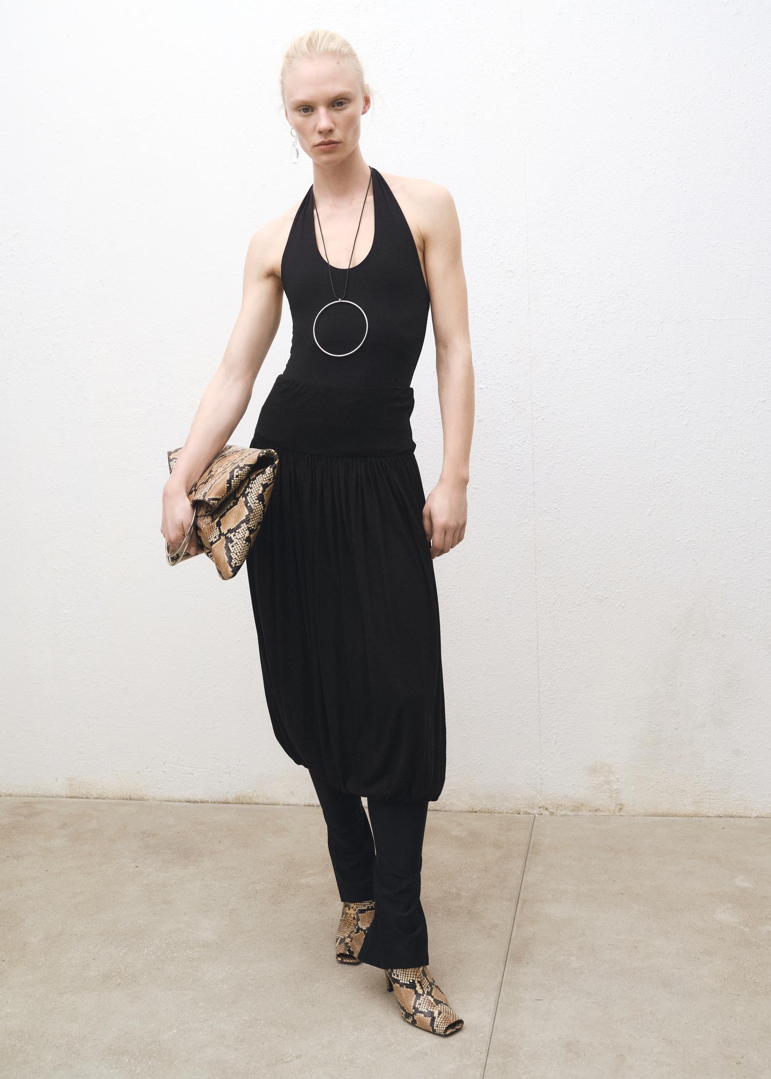 Open-back halter bodysuit - Women | MANGO USA Product Image