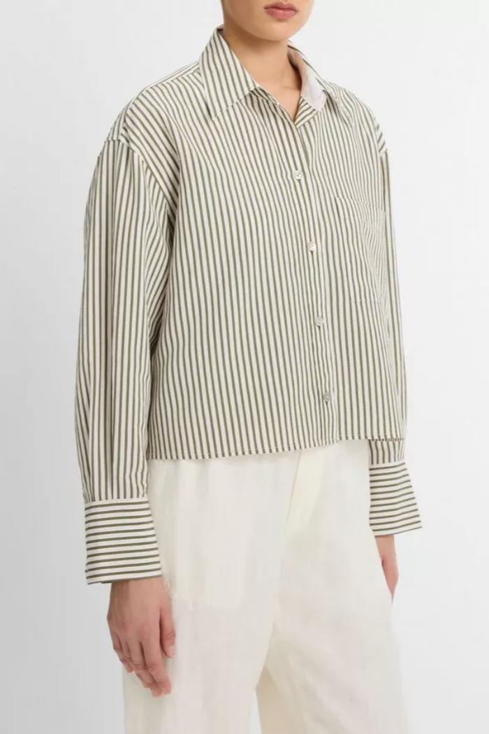 Till Stripe Button-Front Shirt Product Image