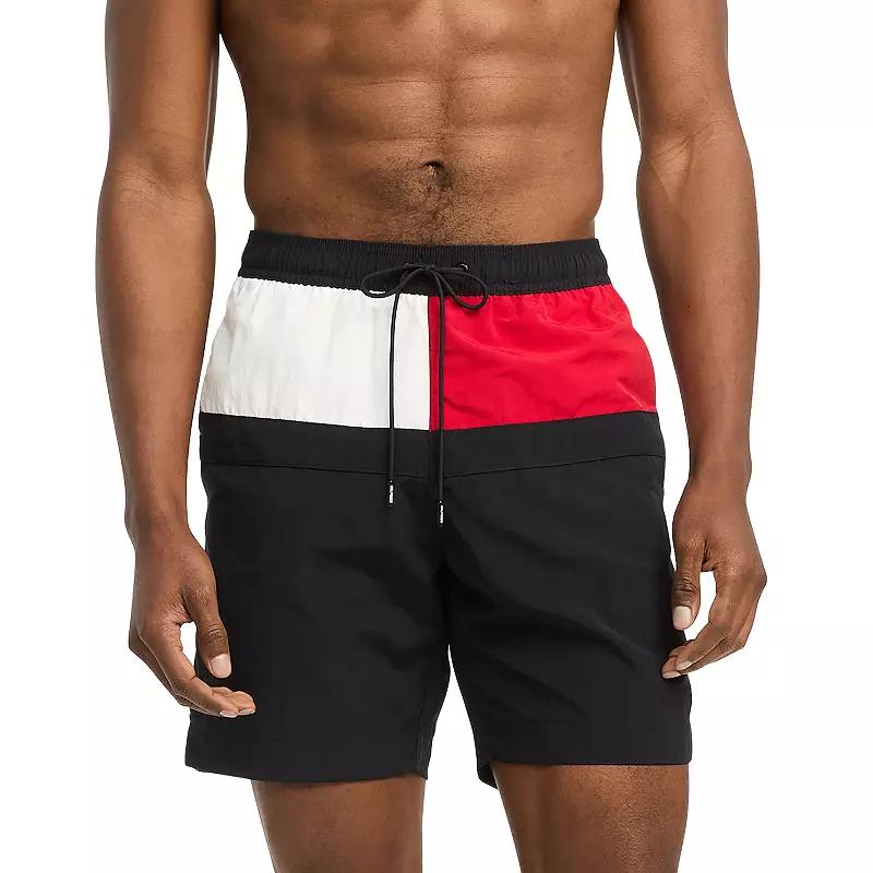Men's Tommy Hilfiger 7" Drawstring Swim Trunks,  Product Image