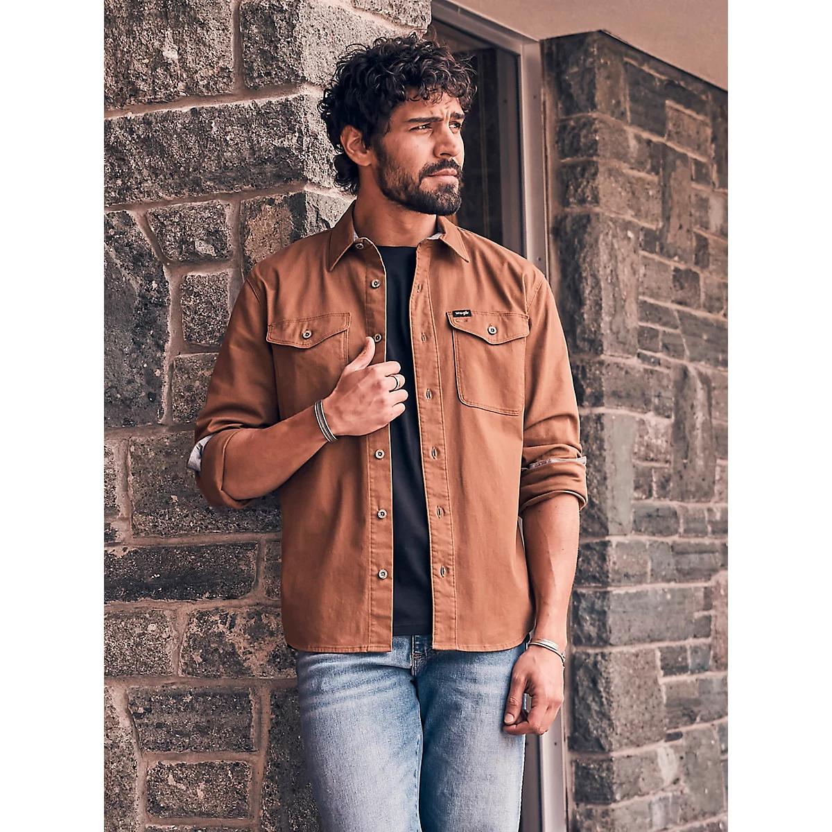 Men's Wrangler® Epic Soft™ Stretch Twill Shirt in Dachshund Product Image