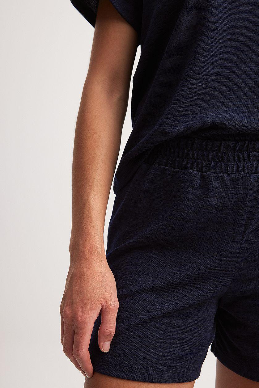 Jersey Elastic Waist Shorts Navy Product Image