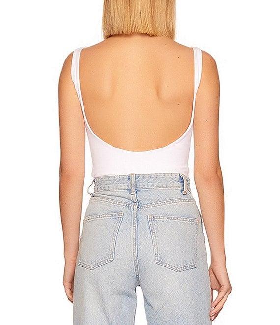 Susana Monaco Signature Stretch Knit Low Open Back Tank Bodysuit Product Image