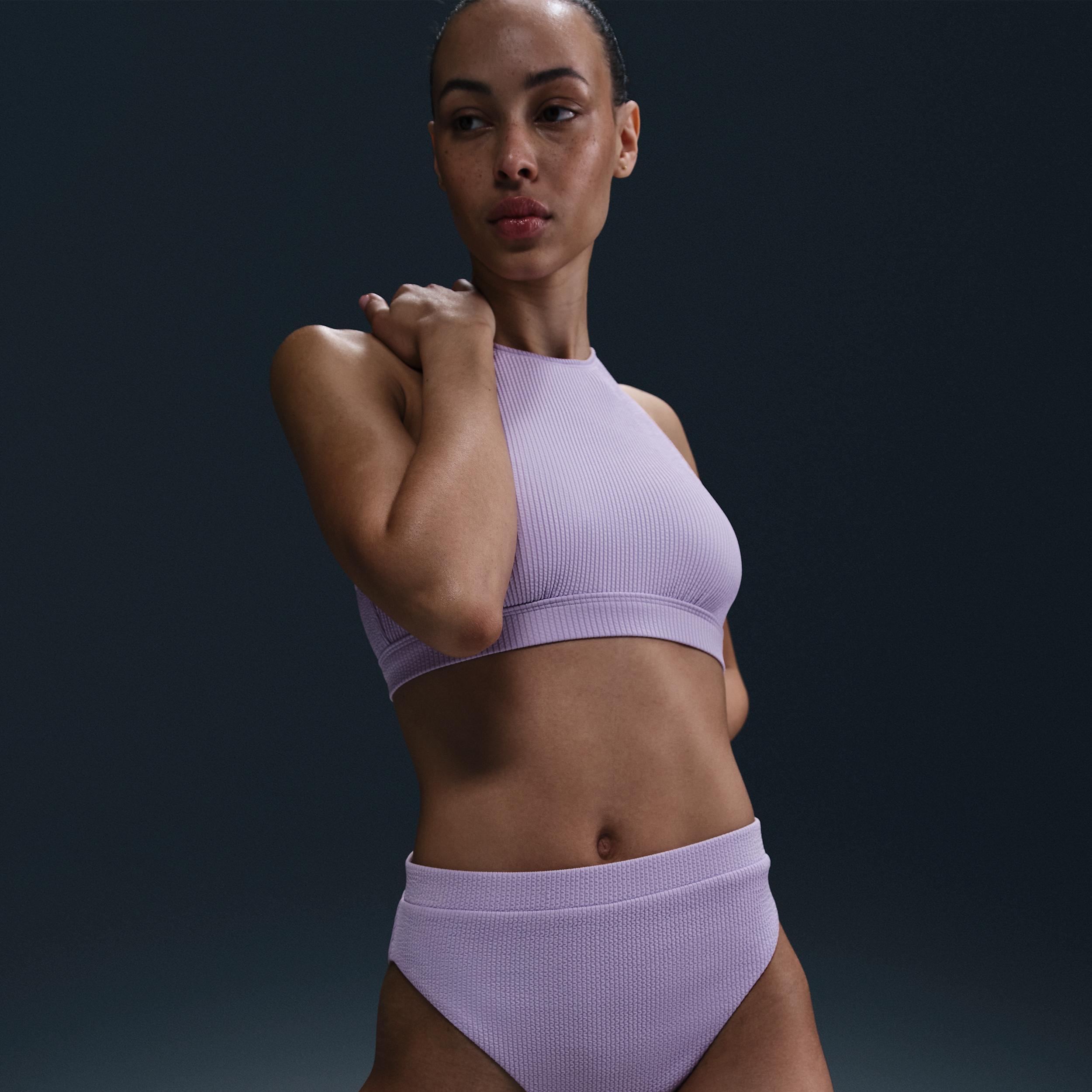 Nike Womens Swim Elevated Essential High-Waisted Bikini Bottom | NESSF268-576 Product Image