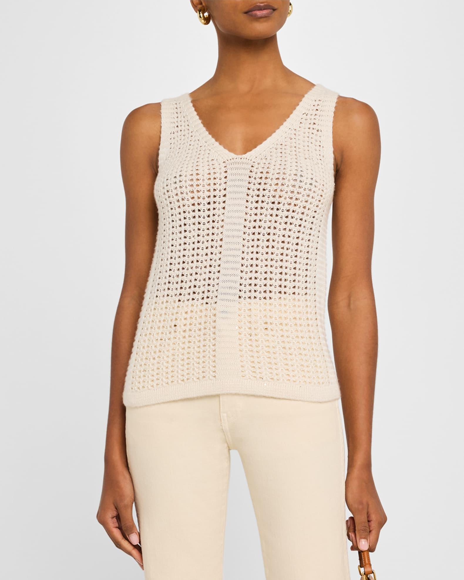 Sequin Open-Knit Tank Product Image