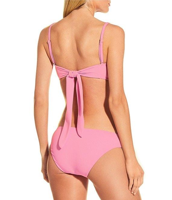 Gianni Bini Solid Ribbed Retro Hipster Swim Bottom Product Image