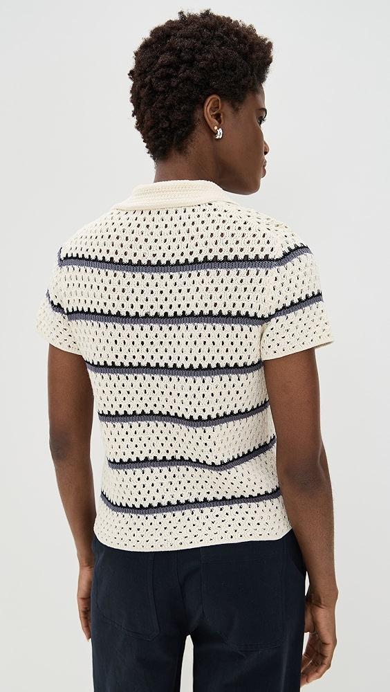 Vince Macrame Stripe Henley Tee | Shopbop Product Image