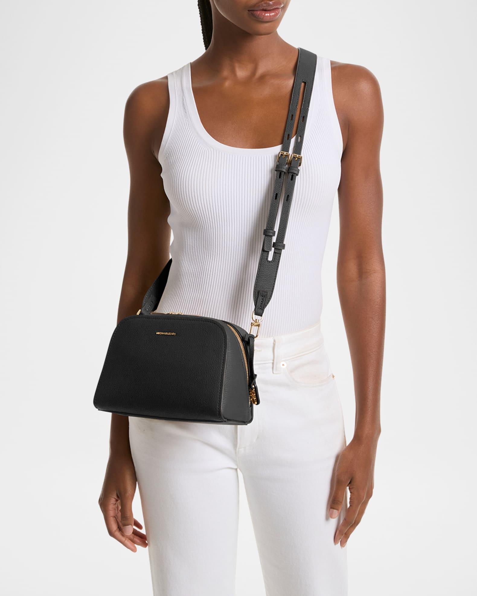 Small Zip Leather Camera Crossbody Bag Product Image