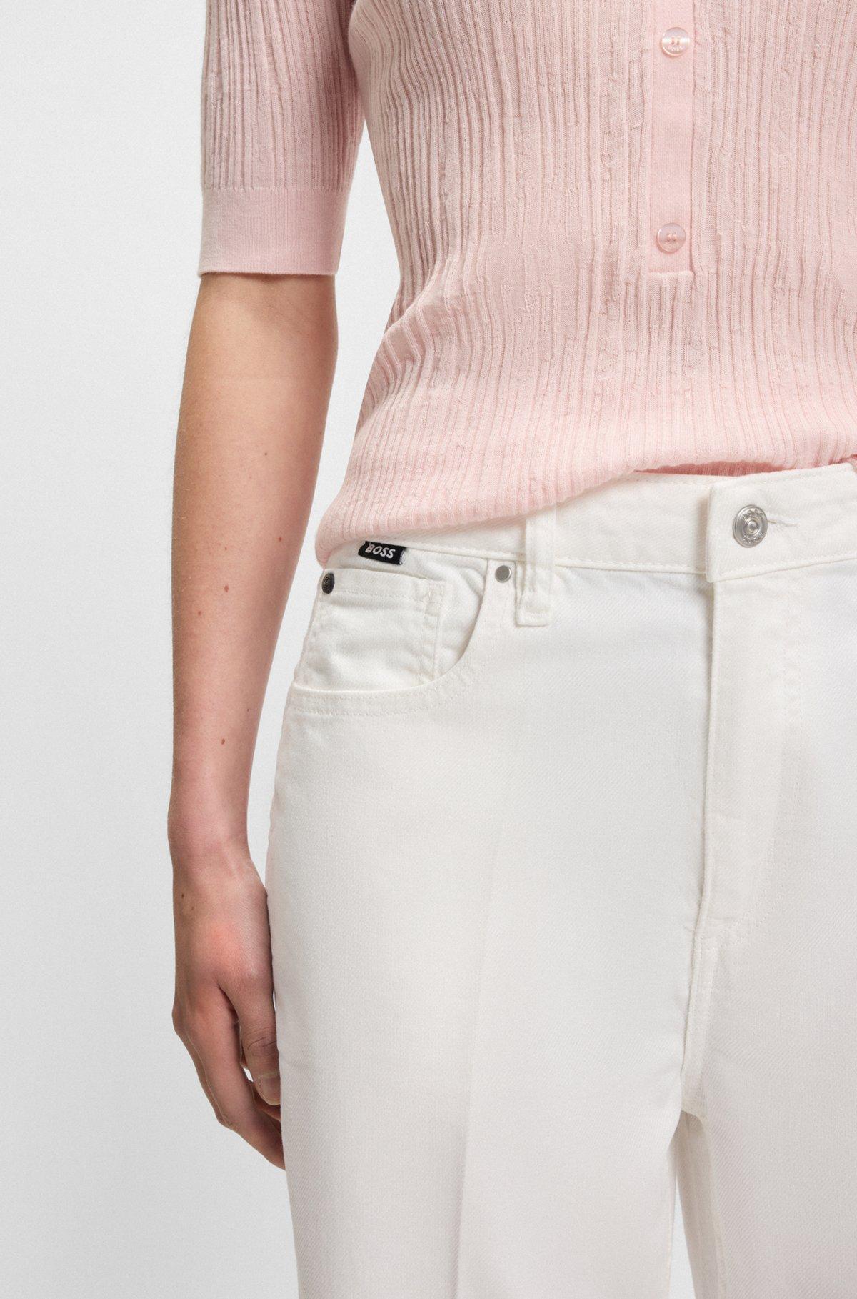 Relaxed-fit jeans in white Egyptian-cotton denim Product Image