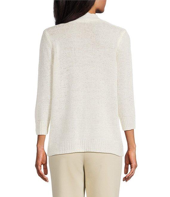 Investments 3/4 Sleeve Open Front Cardigan Product Image