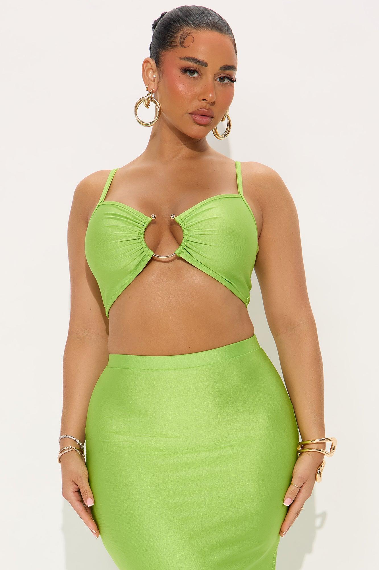 India Maxi Skirt Set - Green Female Product Image