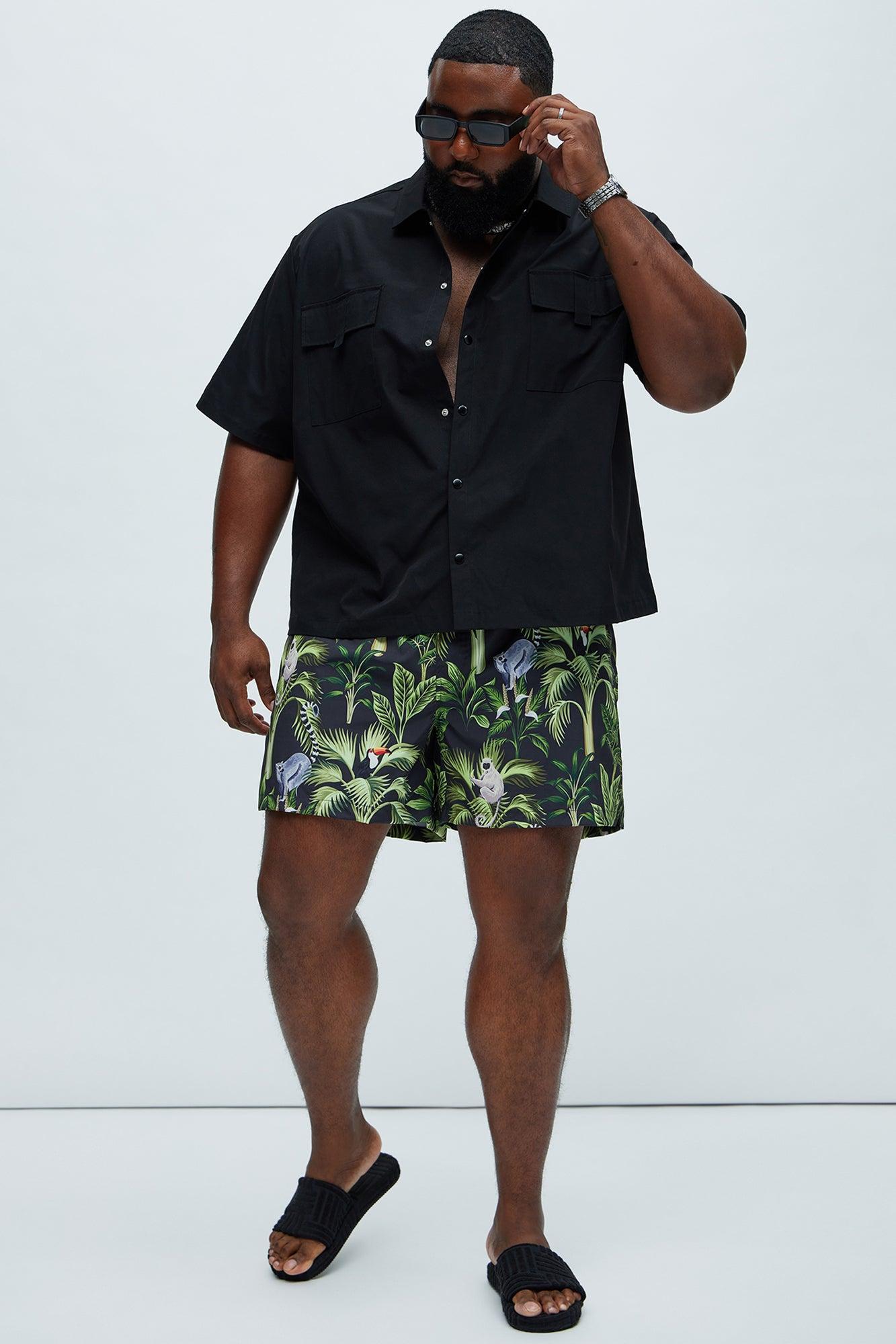 Expedition Swim Mid Trunk - Green/combo Product Image