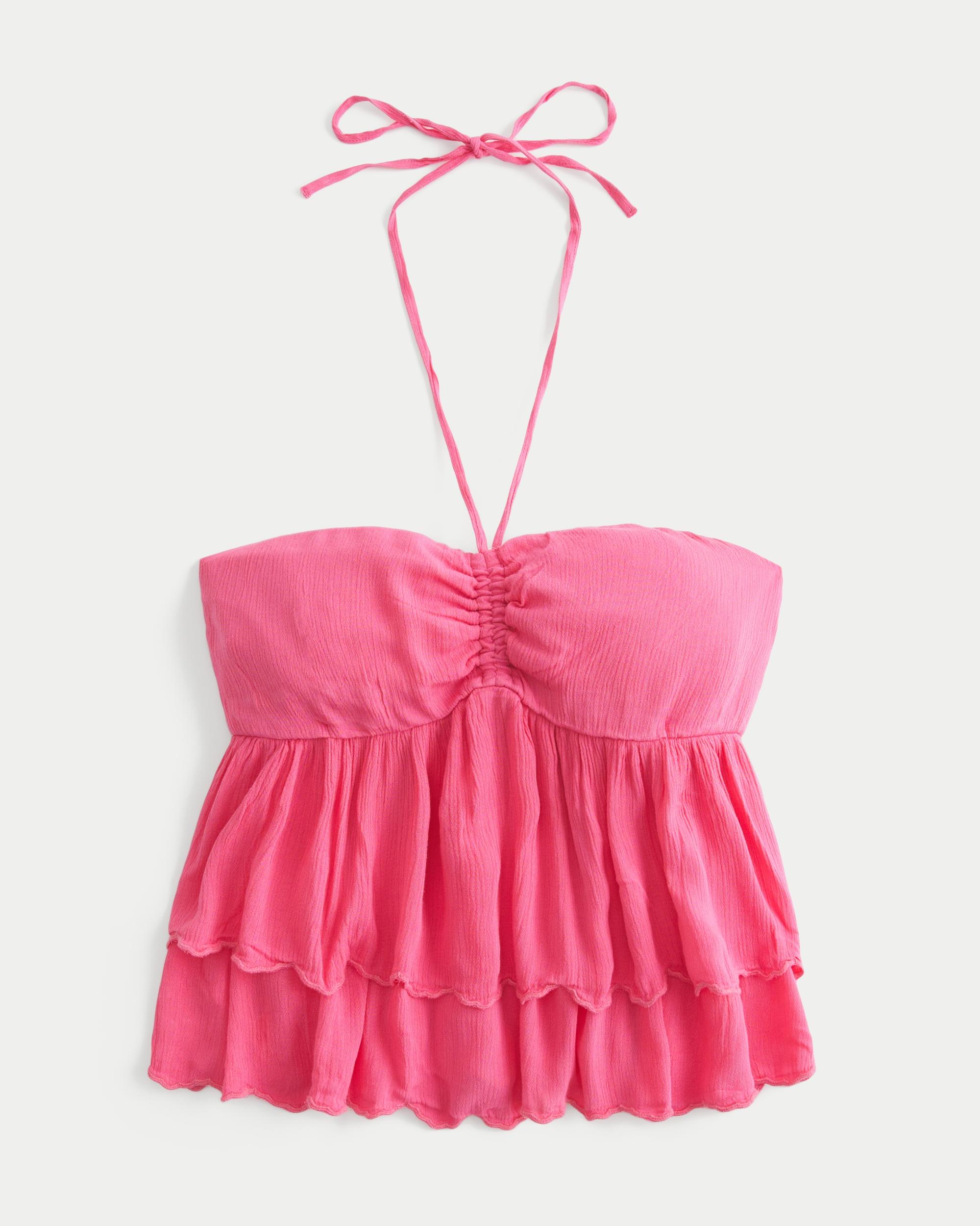 Tiered Halter Babydoll Top Product Image
