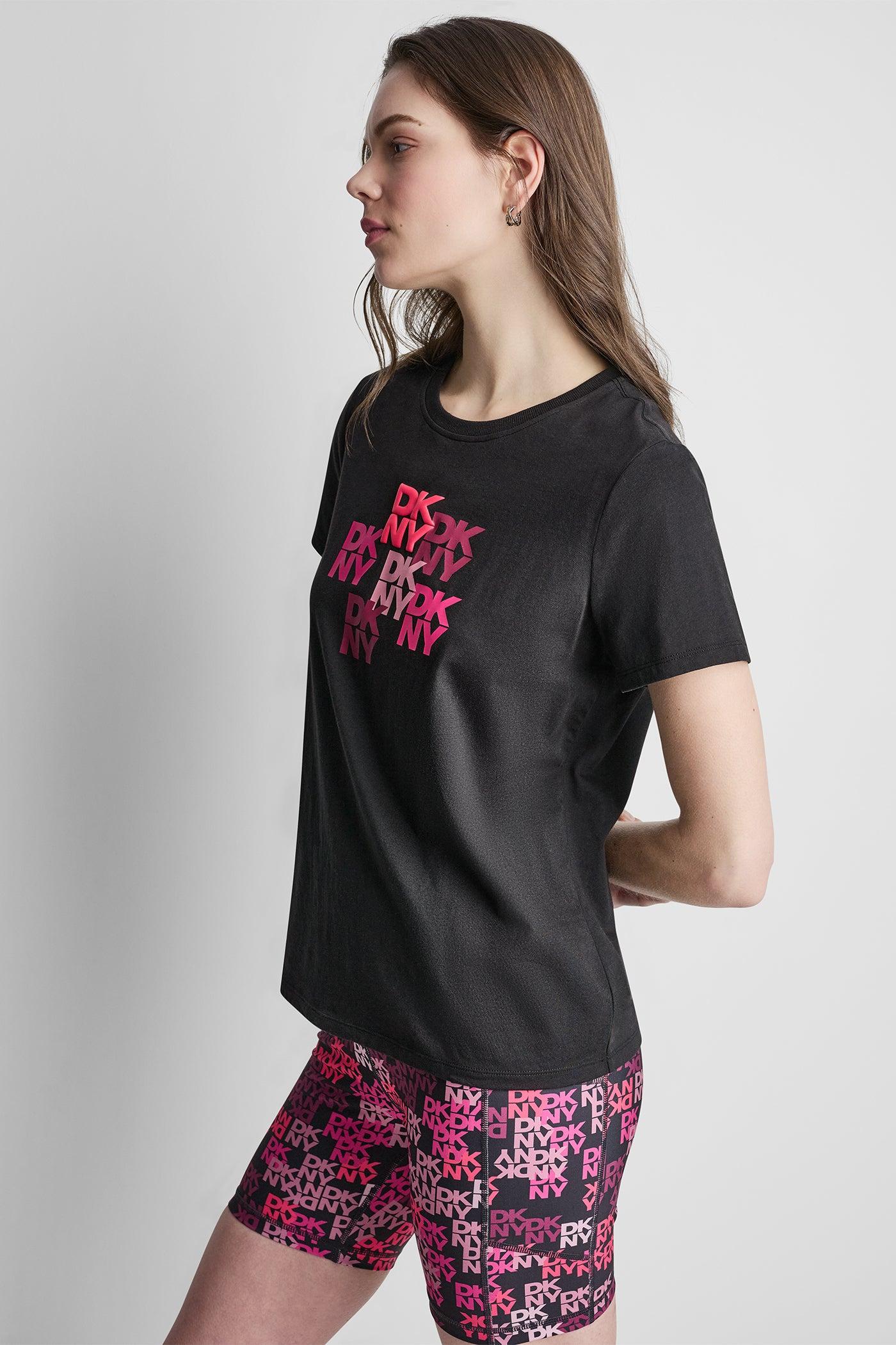 DKNY CAMO MIXED MEDIA LOGO TEE Product Image