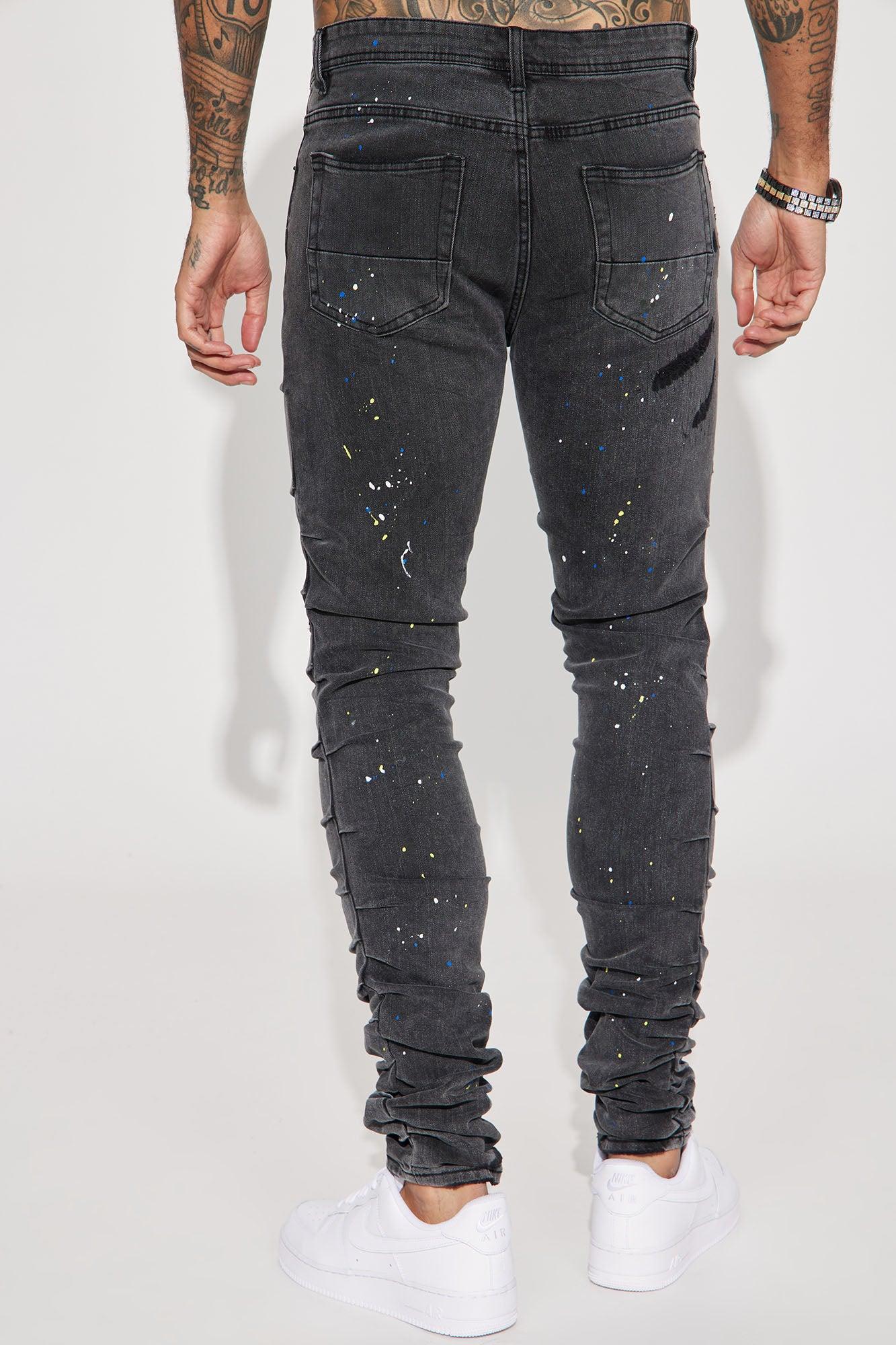 Stack On Stacked Skinny Jeans - Black Wash Product Image