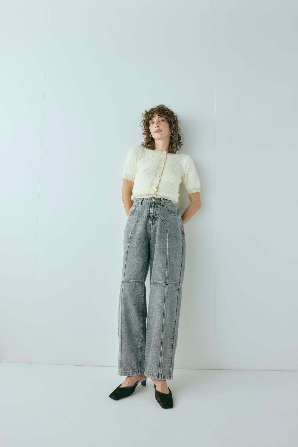 Zora Denim Jeans Washed Grey Product Image