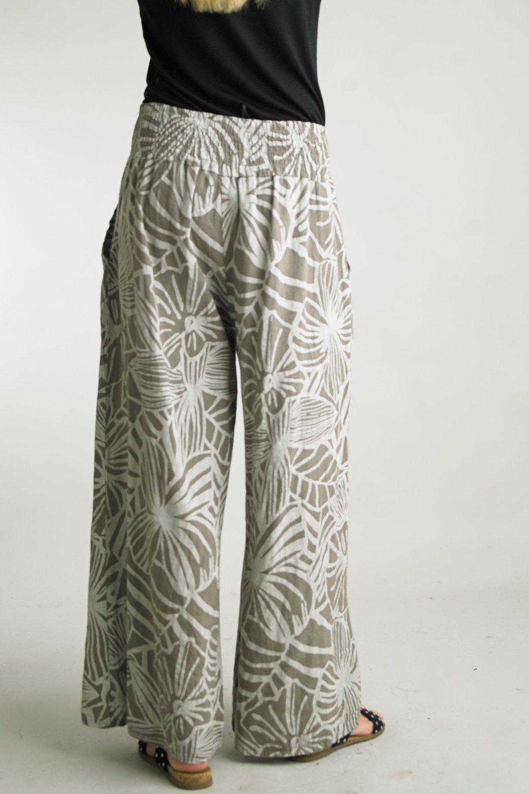 PRINT WIDE LEG PANTS Product Image