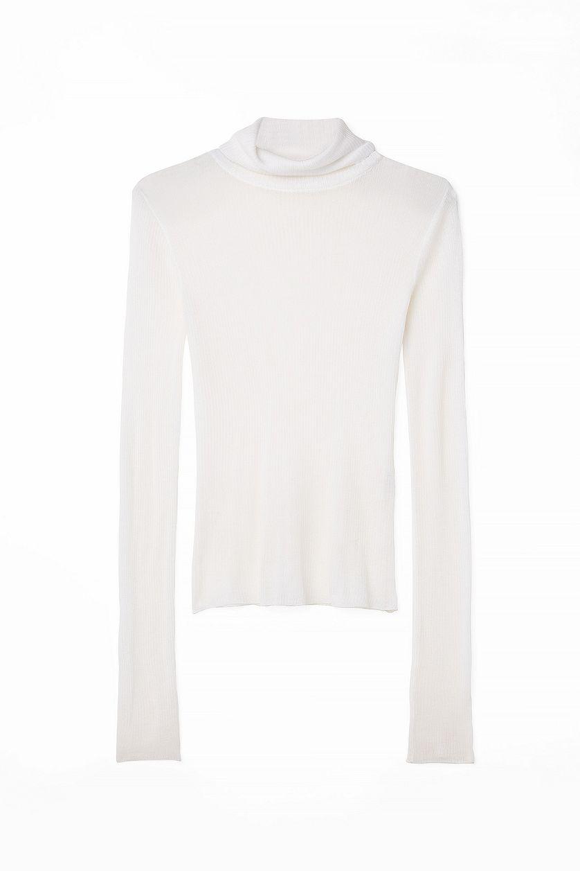 Sheer Knitted Turtle Neck Product Image