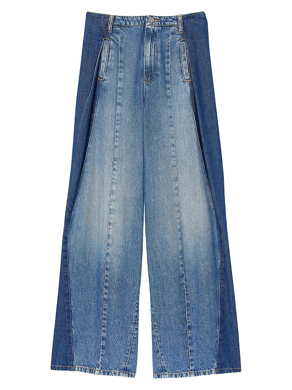 Womens Jeans with Contrasting Panels Product Image