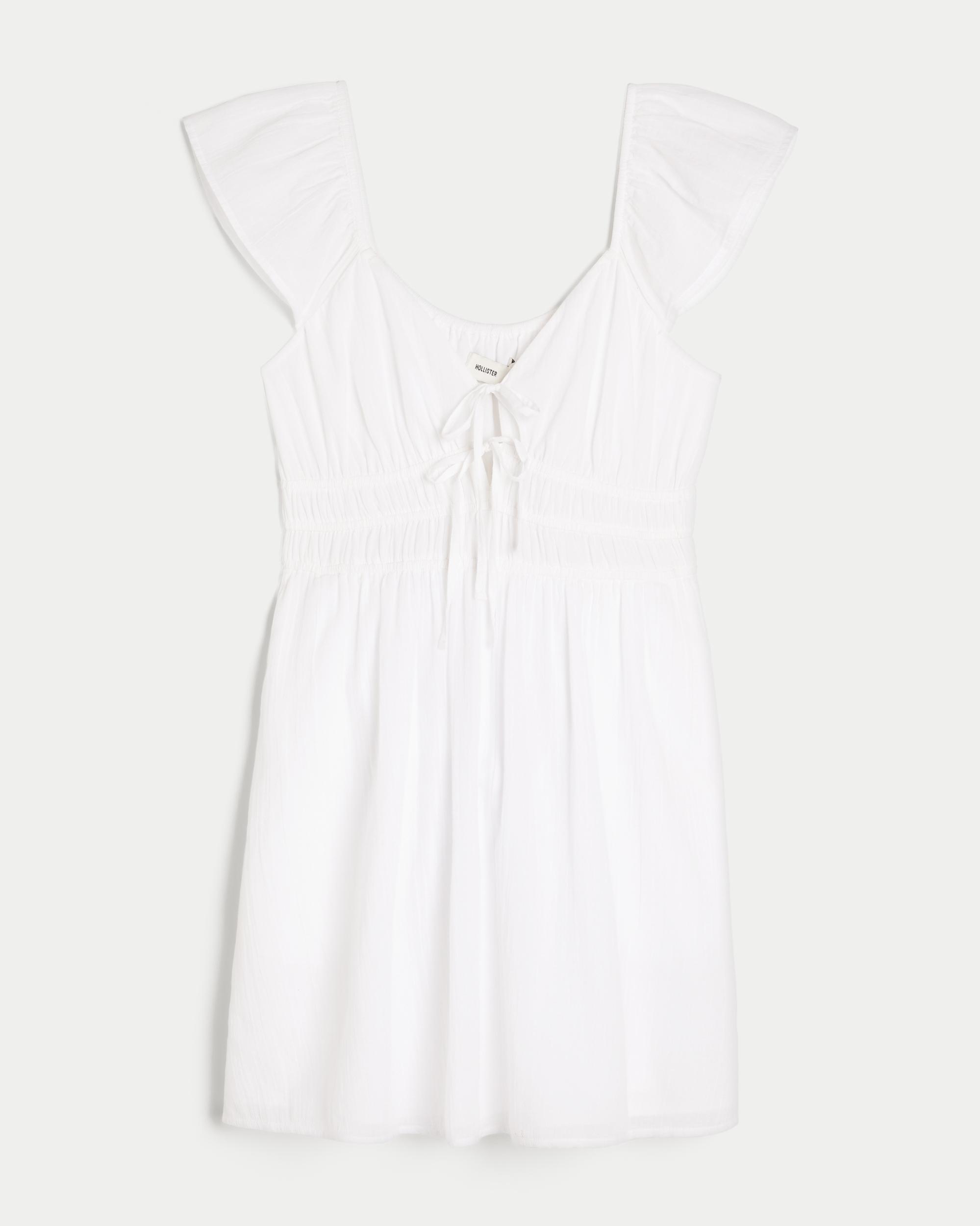 Flutter Sleeve Double-Tie Skort Dress Product Image