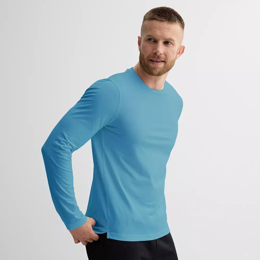 Men's Tek Gear® Long Sleeve Essential Tee, Size: Large, Sequel Blue Product Image