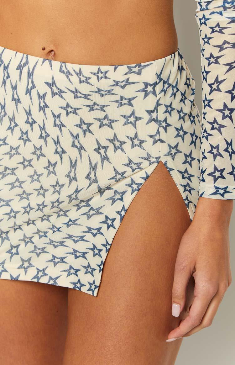 High Volume Star Print Mini Skirt Product Image