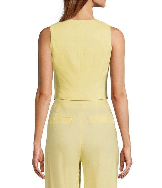 Antonio Melani Coordinating Melinda V-Neck Linen Blend Vest Product Image