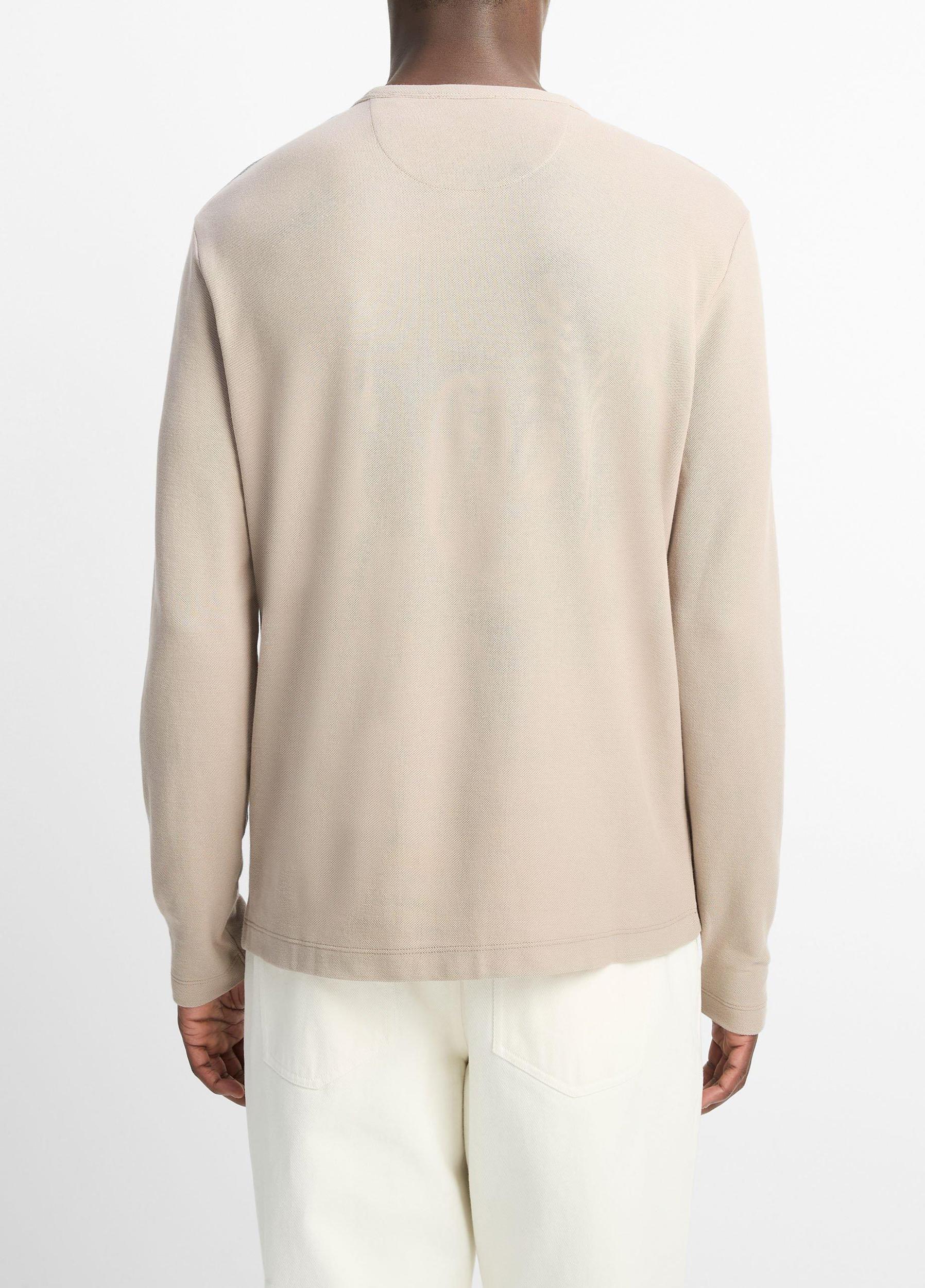 Pima Cotton Piqué Long-Sleeve T-Shirt Product Image