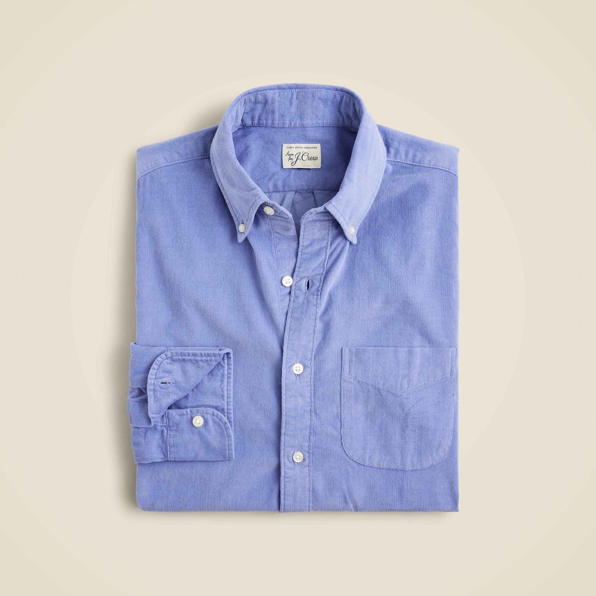 Slim fine-wale corduroy shirt Product Image