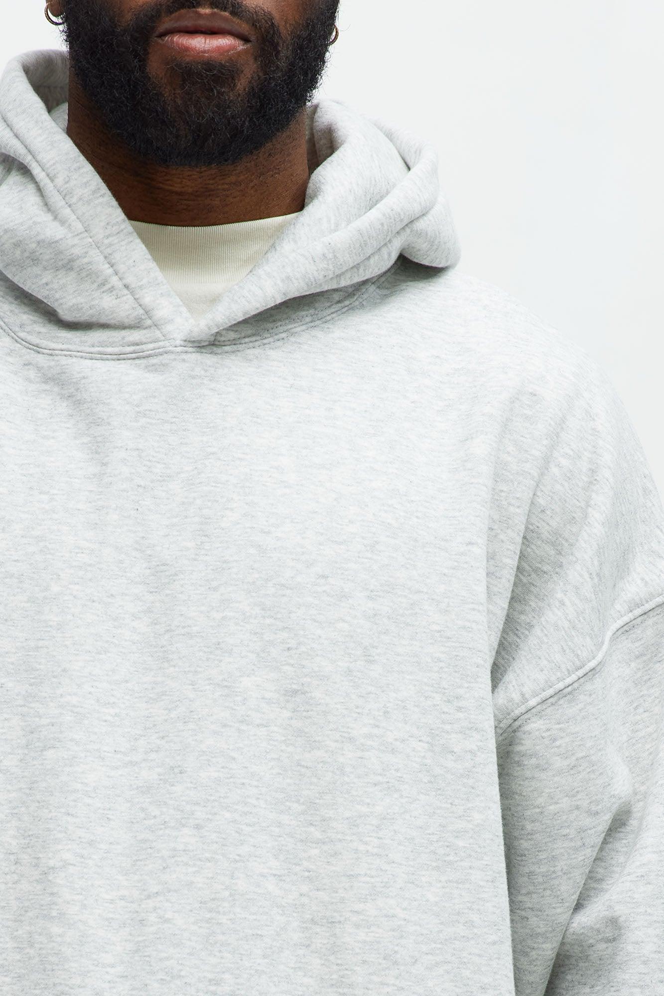 Tyson Oversized Heavyweight Hoodie - Heather Grey Product Image