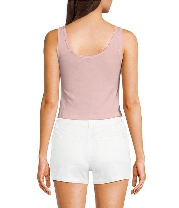 Hurley Groovy Cropped Ribbed Knit Tank Top Product Image