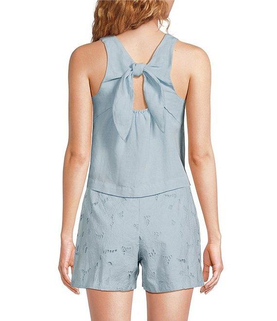 French Connection Birdie Linen Boat Neck Sleeveless Coordinating Top Product Image