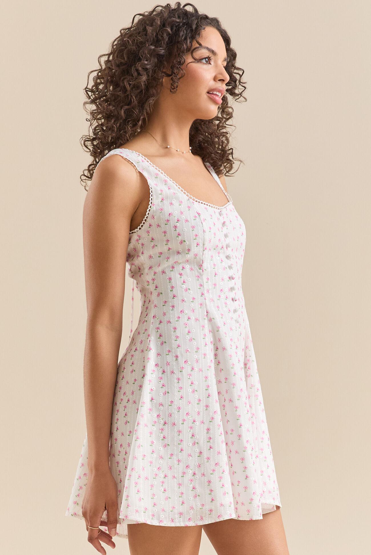 Giselle Button Front Mini Dress Product Image