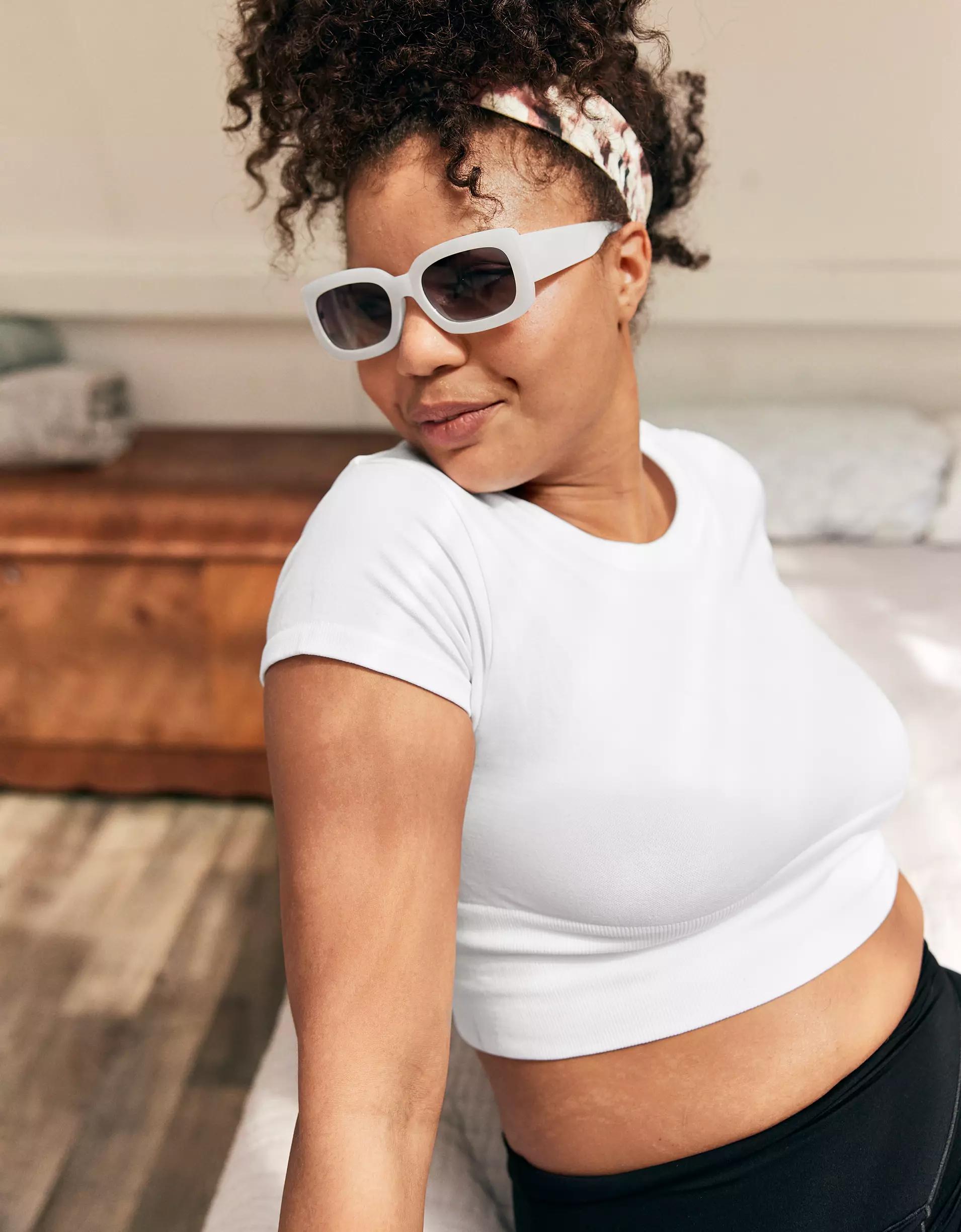 OFFLINE By Aerie Sidewalk Seamless Cropped T-Shirt Product Image