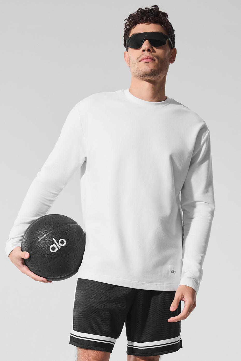 Double Take Long Sleeve Crew - White Male Product Image