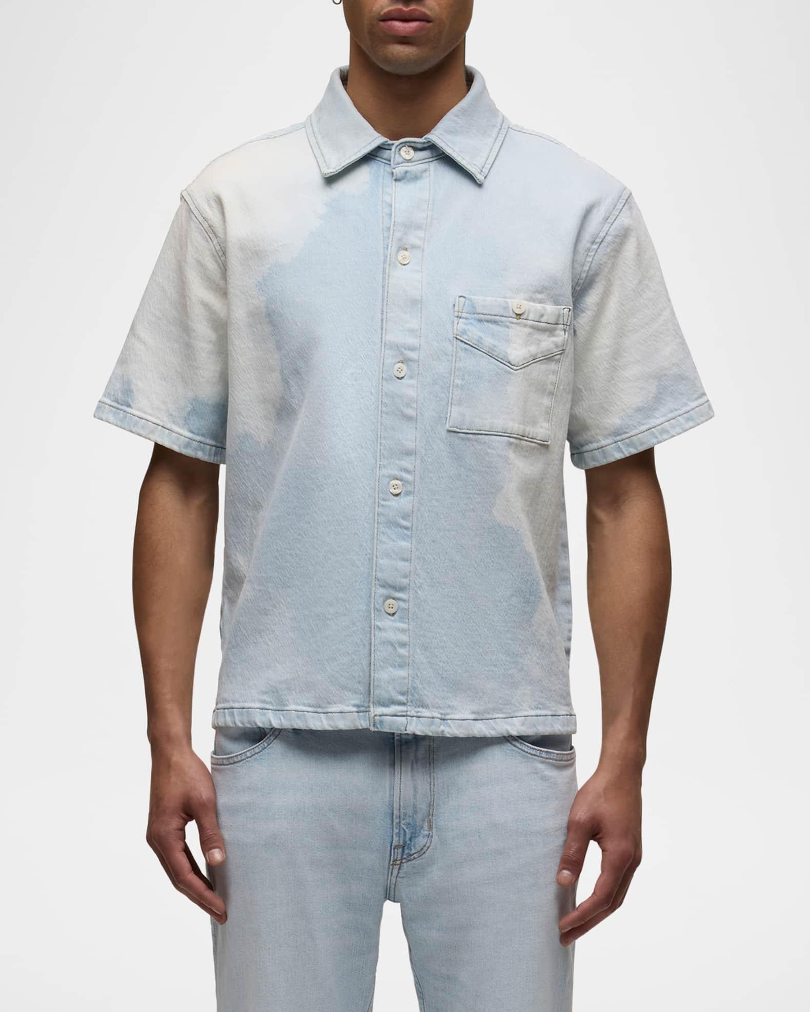 Men's Dyed Pocket Short-Sleeve Shirt Product Image