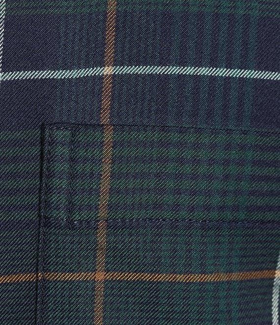 Roundtree & Yorke Long Sleeve Performance Large Plaid Flannel Sport Shirt Product Image