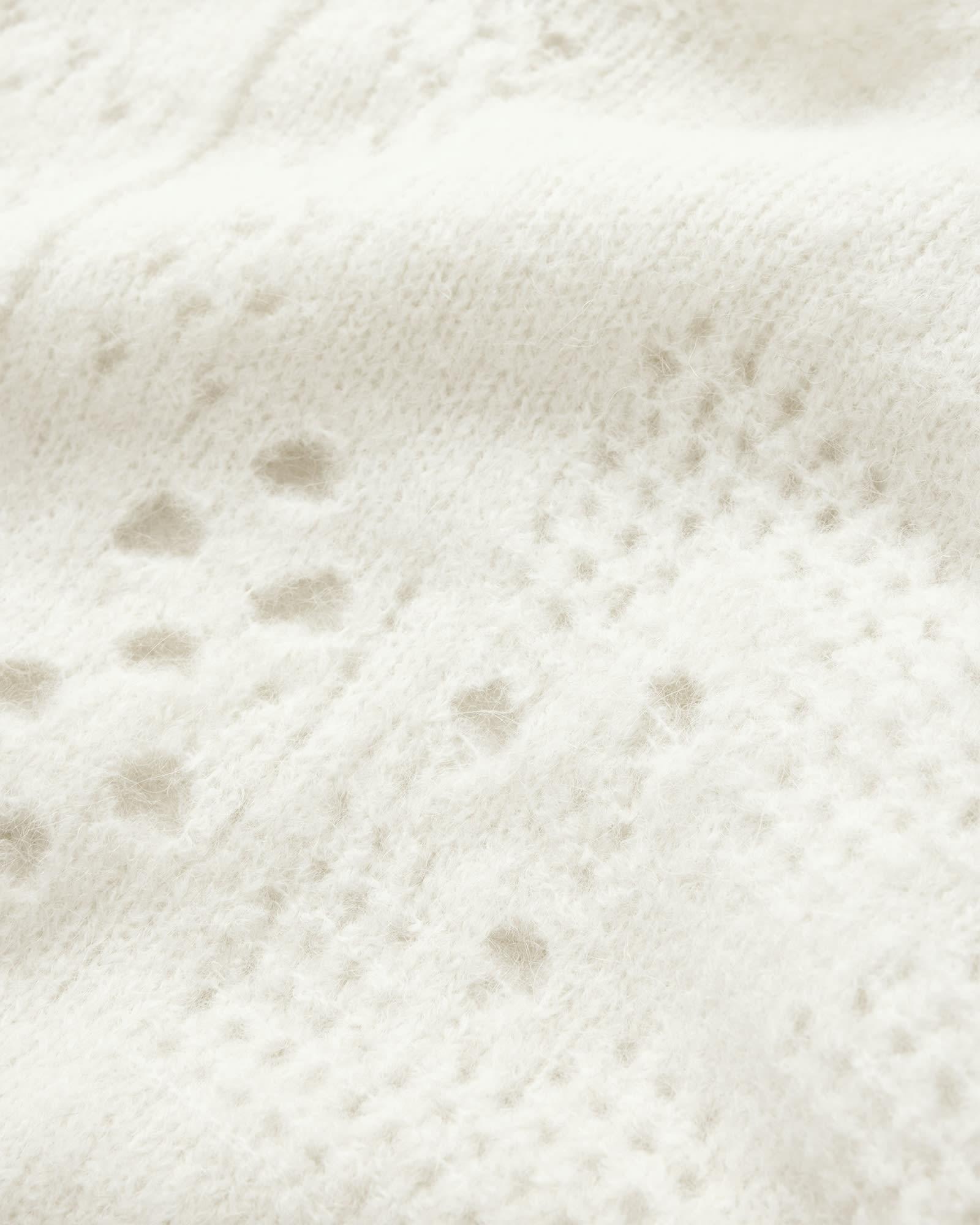 Hadwin Distressed Crew Neck Sweater ECRU WHITE | ALLSAINTS US Product Image