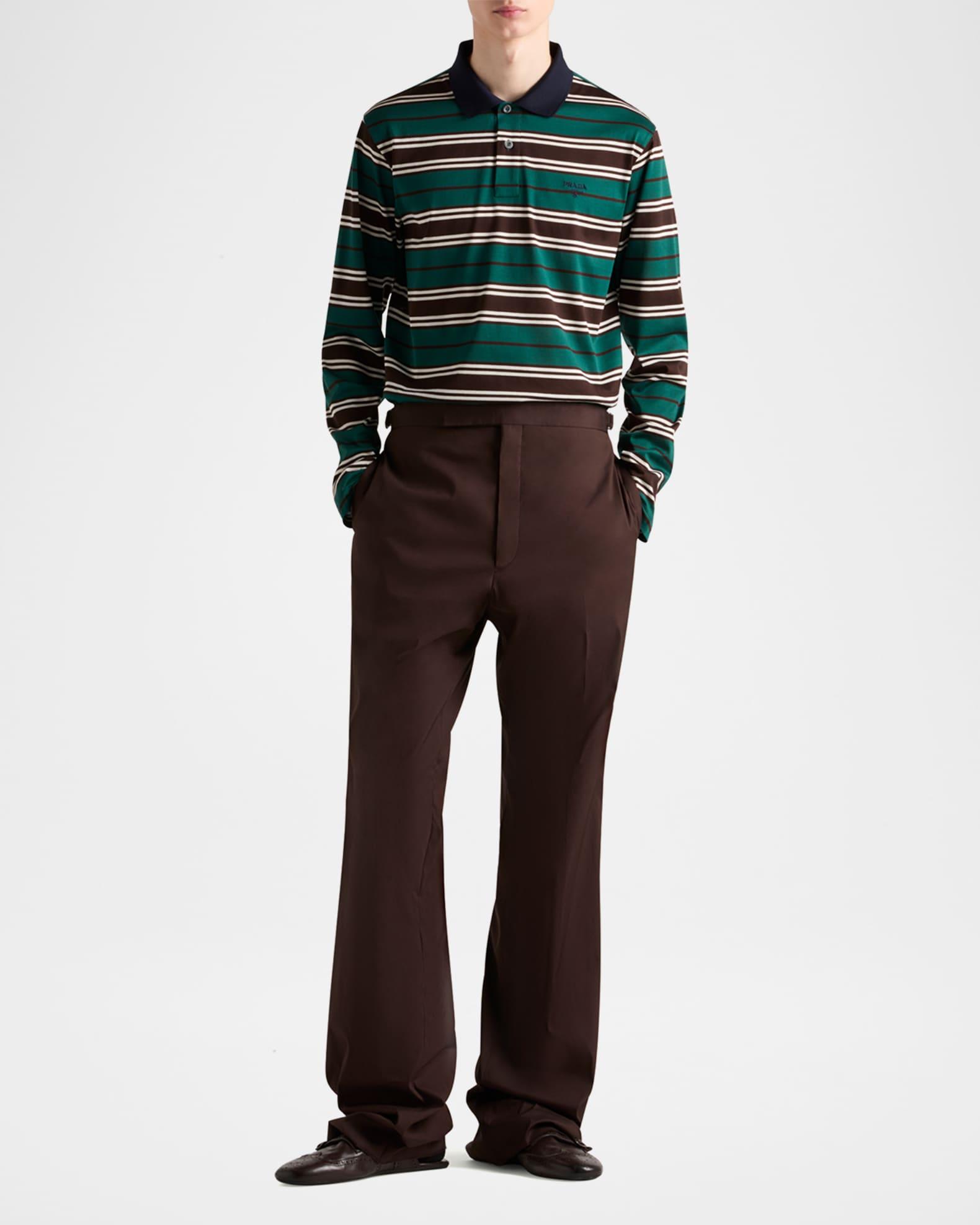 Men's Striped Jersey Polo Shirt Product Image