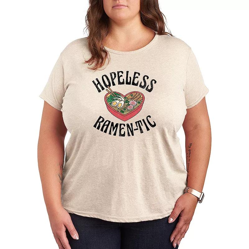 Plus Hopeless Ramentic Graphic Tee, Womens Grey Gray Product Image