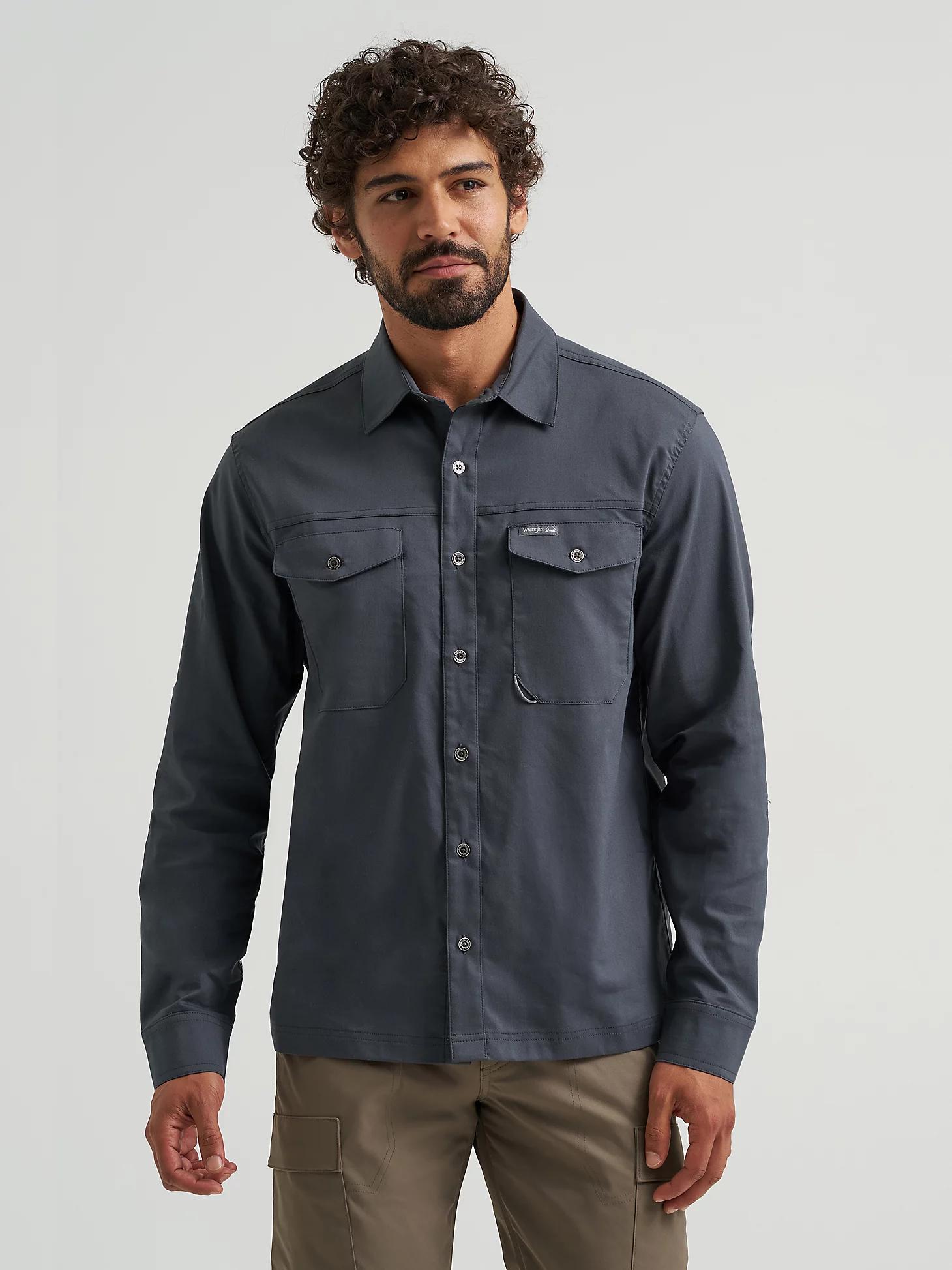 Men's Outdoor Stretch Solid Shirt in Woodland Product Image