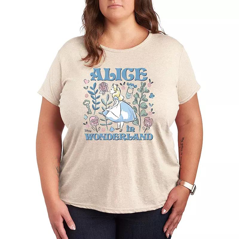 Disneys Alice in Wonderland Plus Pastel Alice Graphic Tee, Womens Product Image